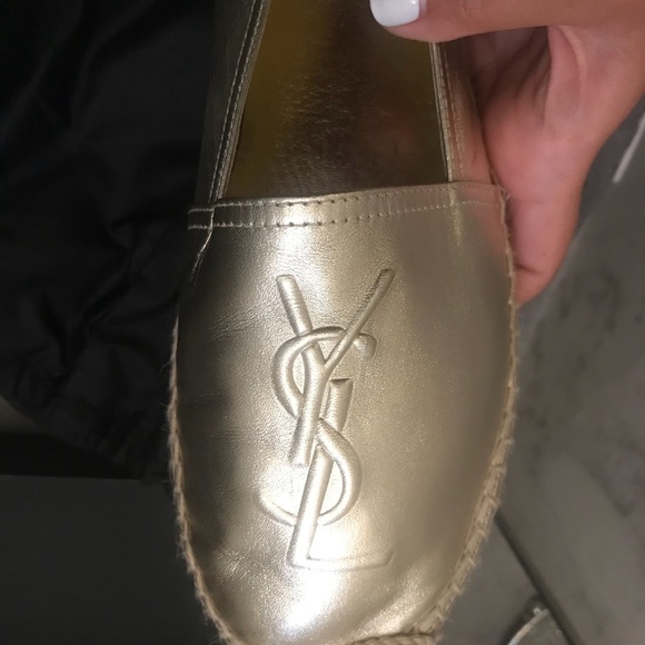 ysl espadrilles gold